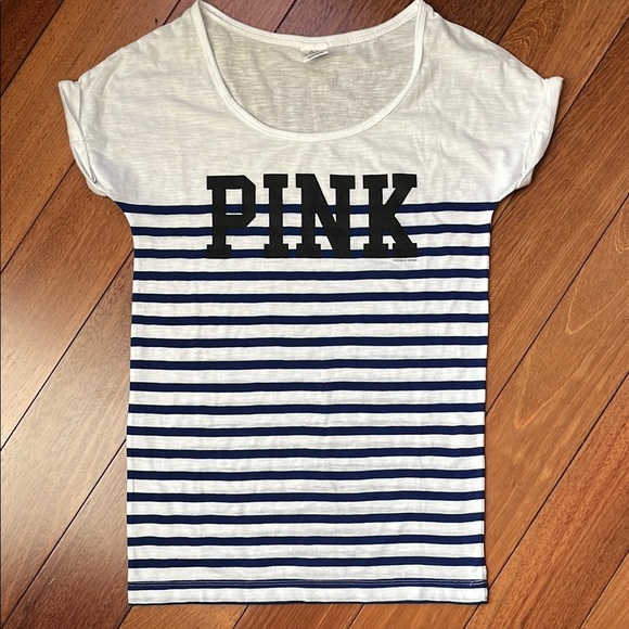 PINK Victoria's Secret Tops - NWOT Y2K PINK Victoria’s Secret Striped Sailor Tee Shirt